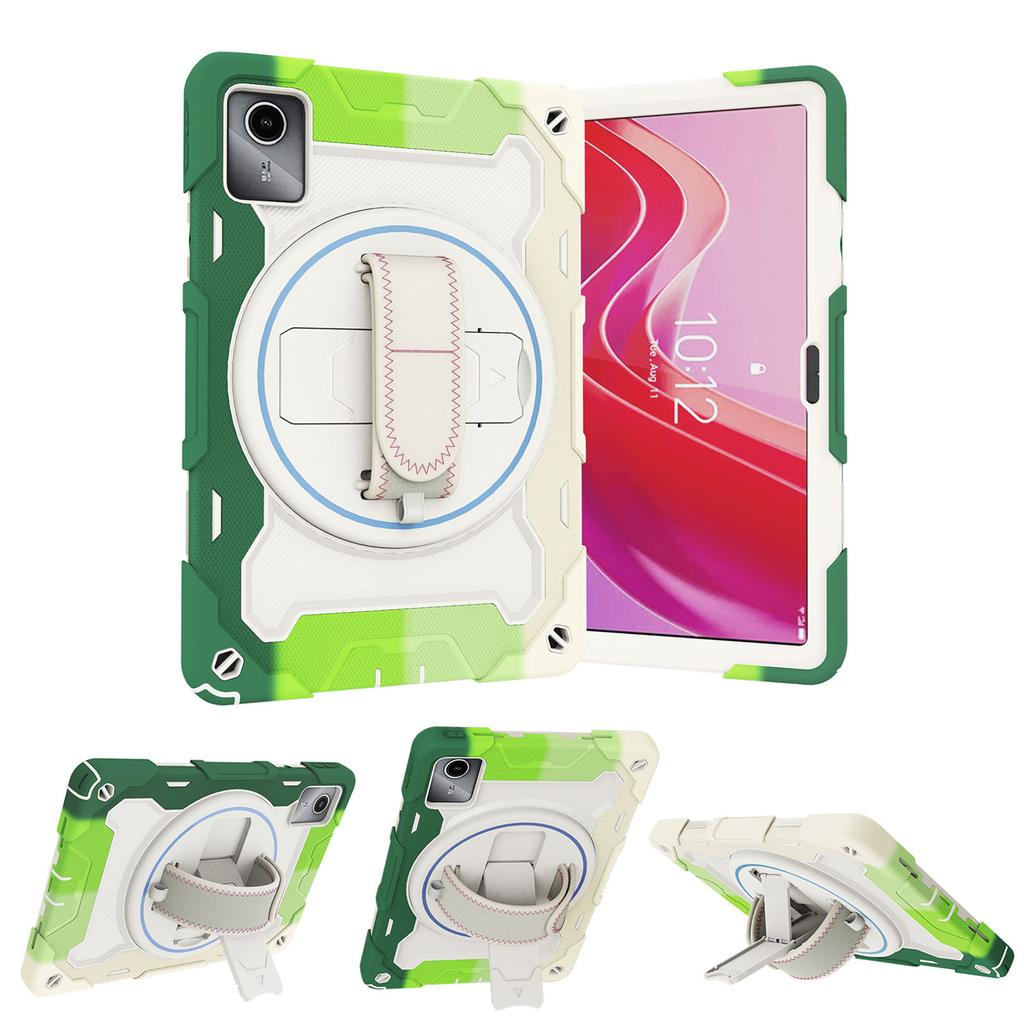 Rotating Rugged Case for Lenovo Xiaoxin Pad 2024 Tab M11 TB-330FU TB-331FC Armor Cover with Hand Strap 3-Layers Protection Funda
