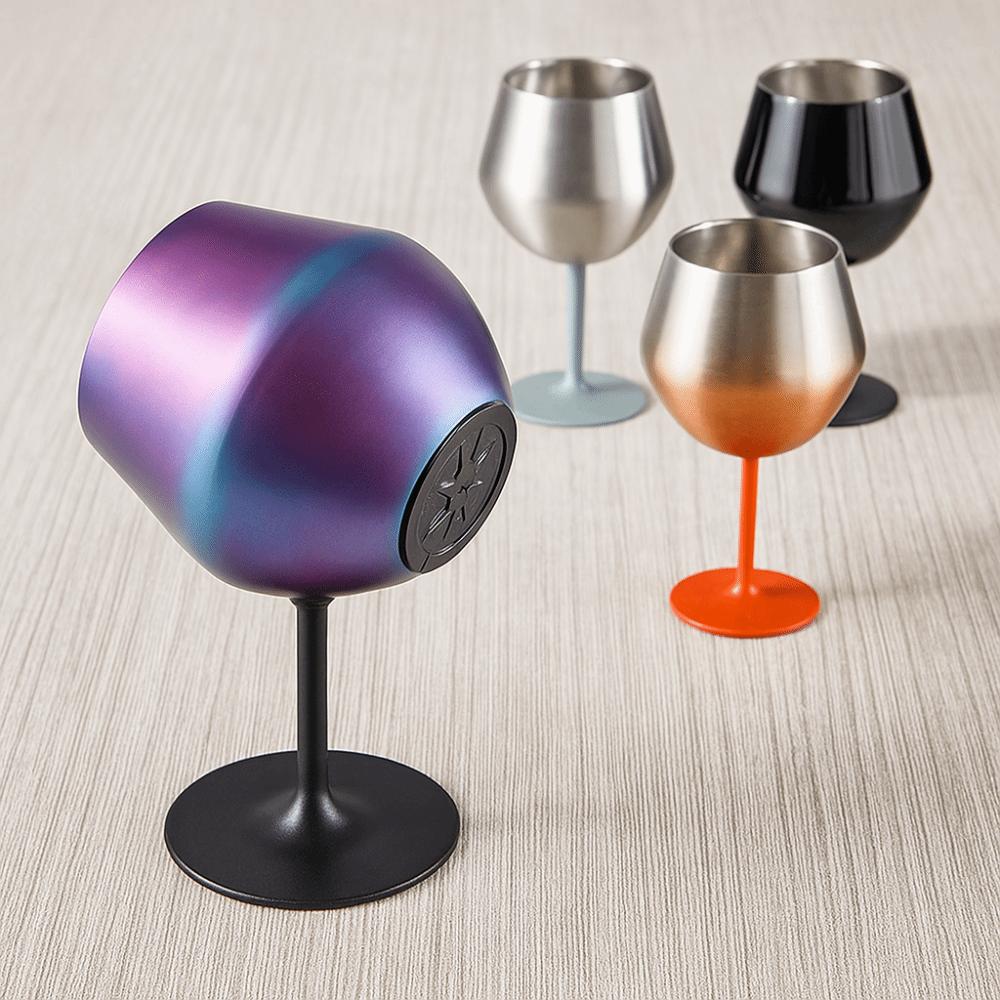 Detachable Wine Goblet Gradient Color Champagne Cup Bar Accessory Stainless Steel Red Wine Cup  Pub