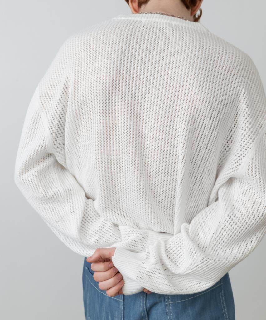 MINAV Strong Cotton Punched Round Knit [Ivory]