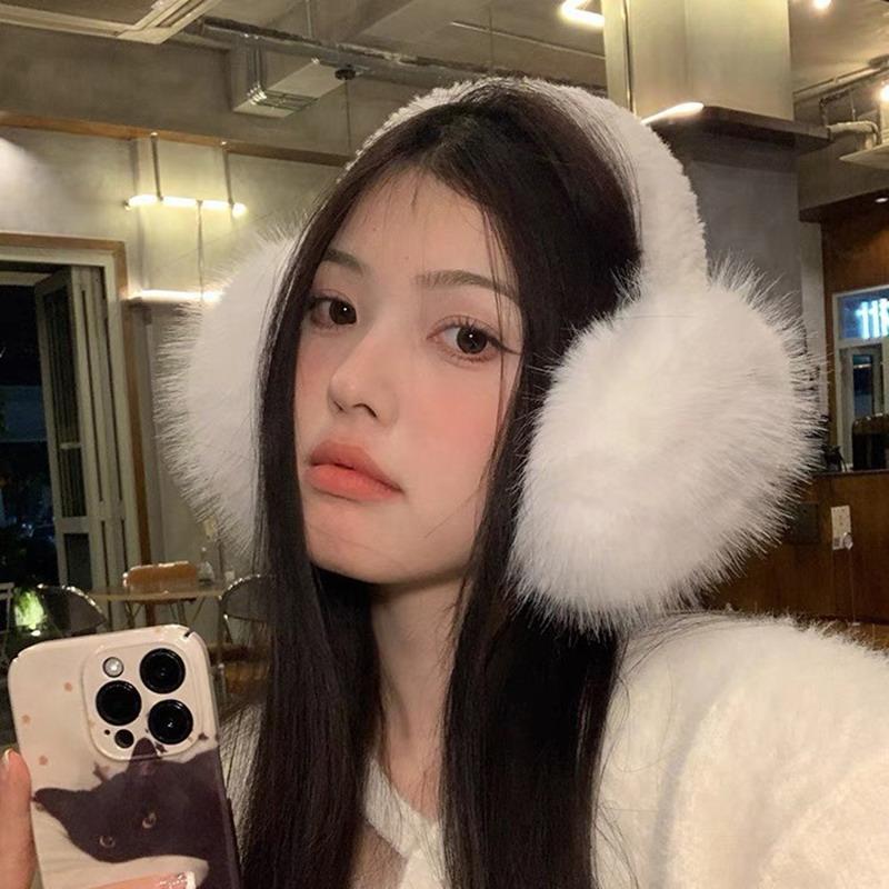 Fashion Soft Faux Fur Ear Warmer Winter Earmuffs For Women Men Solid Color Earflap Outdoor Cold Protection Ear-Muffs Ear Cover