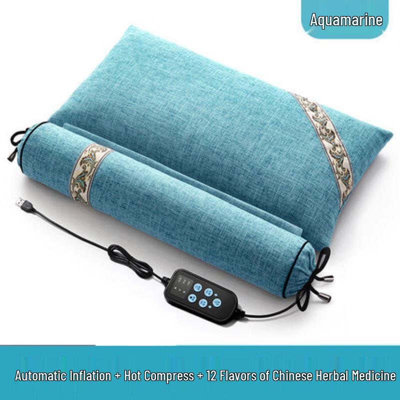 OEING Inflatable Herbal Heat Therapy Neck Pillow