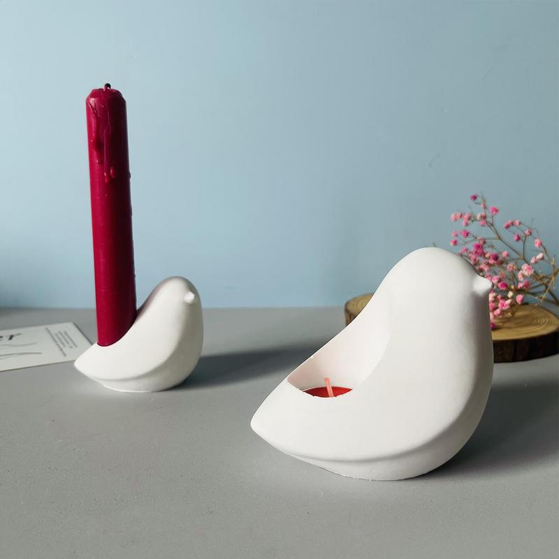Candle Stand Silicone Mold Bird Tea Candle Holder Silicone Casting Mold Beginners Easy Release Crafting Tool Non-Stick For
