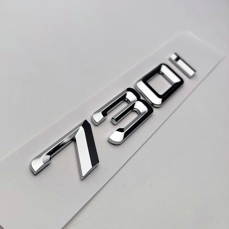 3D ABS Chrome Logo 730i 740i 750i 760i Emblem Car Badge Trunk Decal Lettering Stikcers Accessories