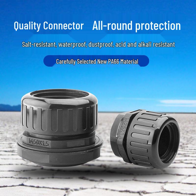 Waterproof Plastic Nylon Corrugated Pipe Cable Gland Connector