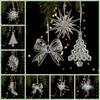 2pcs Clear Xmas Tree Hanging Ornaments Angel/Dancing Girl Christmas Tree Hanging Decoration  Noel