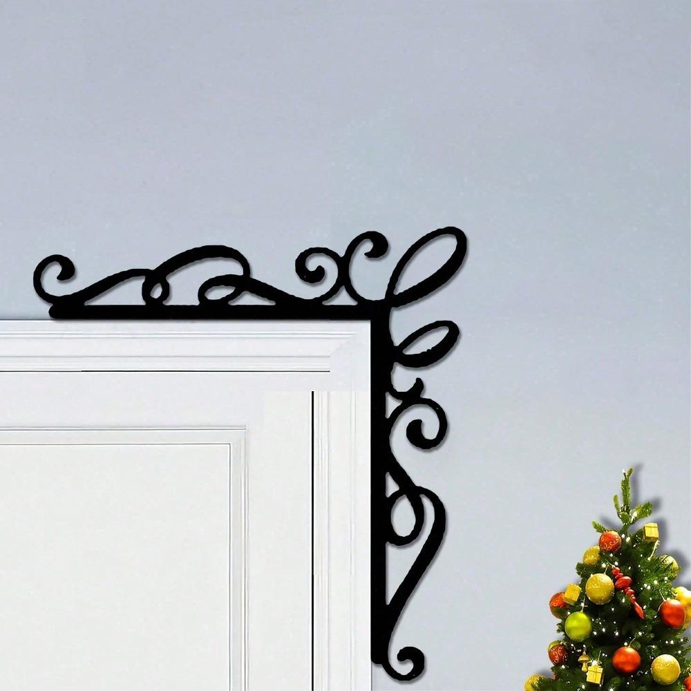 Vintage Forged Iron Wall Art with Scroll Patterns Durable Handcrafted Metal Decor for Home Christmas Gift