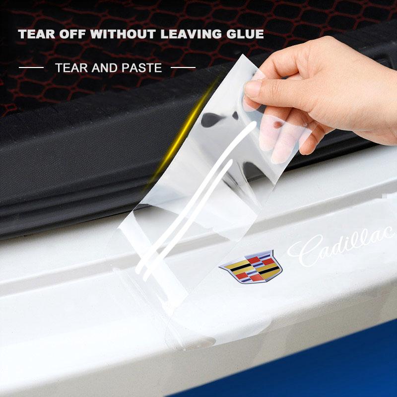 Car Door Sill Protector Stickers Transparent Decor Decal Threshold Strip For Cadillac CTS STS DTS SRX XLR ATX Escalade Seville Tiburon