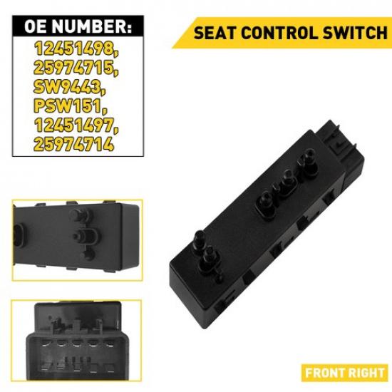 25974715 Passenger Side Power Seat Switch Fits For Chevrolet Camaro Buick GMC EA