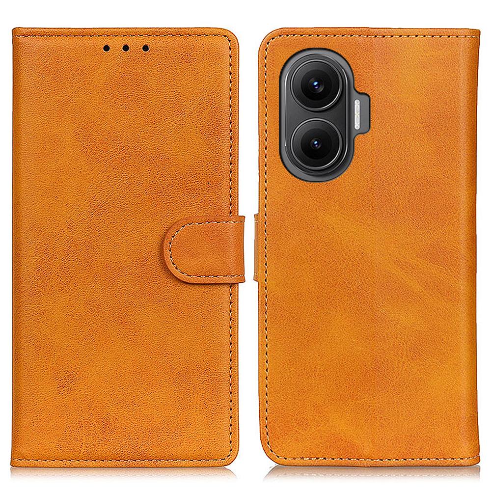 

For Xiaomi Redmi Turbo 4 Pro 5G/Poco F7 5G Case Cowhide Texture Leather Wallet Stand Phone Cover C