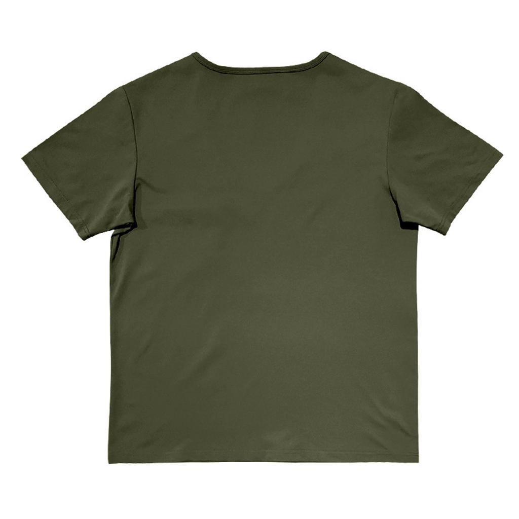 Chemise décontractée à manches courtes et poche cravate à col en U pour homme