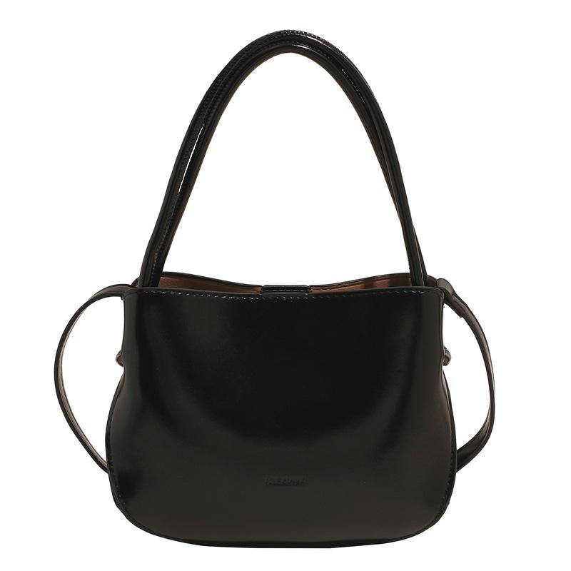 Simple Portable Bucket Bag Spring New Fashion Trend Niche Solid Color Shoulder Messenger Bag