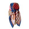 Striped chain simulation silk high-end large square scarf silk scarf printed shawl decorative scarf sunscreen scarf headscarf scarf