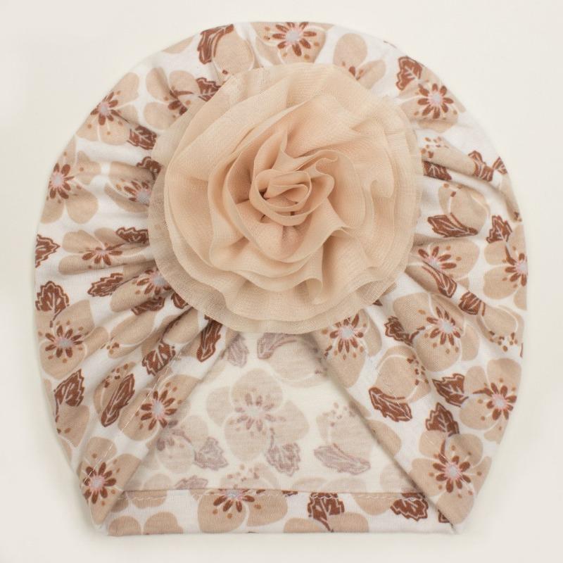 New Children's Flower Creative Printing Hat, Summer Thin Cute Soft Baby Hat, Baby Headscarf