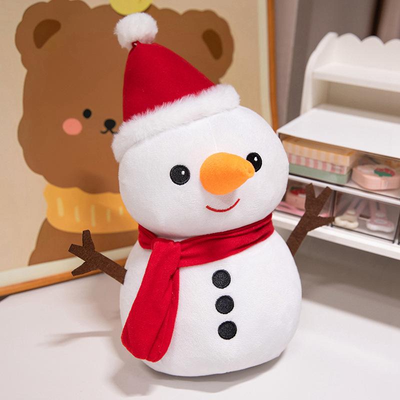 23cm Christmas Tree Doll Gingerbread Man Snow Man Soft Plush Toy Deer Stuffed Animal Props For Holiday Decoration