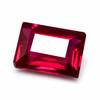 Natural Red Ruby Loose Gemstone Emerald Cut 6.55 Ct for Jewelry Making and Gem Collections
