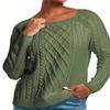 Autumn and Winter Women's Twist Knit Pullover Sweater