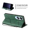 For Oppo A60 4G Case Imprinted Lines PU Leather Splicing Wallet Phone Cover