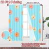 Set Of 2 Flat Printing Curtains Without Rod Floral Spring Delight Valentine Is Day Festival Popular Drapes Machine Made Polyester