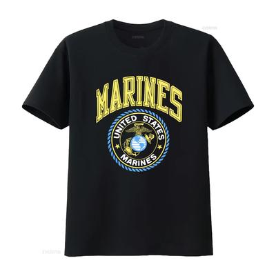 Vintage United States Marines Eagle Globe Anchor T Shirt Vintage Washed Comfortable Top For Everyday Wear Fashion Breathable