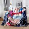 H-Harley-Quinns Movie Character Print Flannel Blanket Cozy Warm Throw Bedroom Sofa Birthday Present Indoor Home Lounge Decor