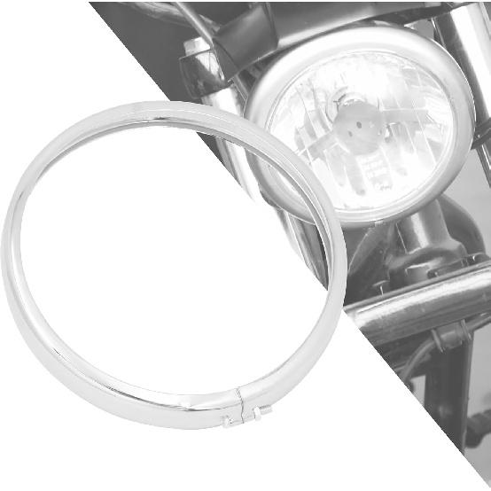 HDBUBALUS Headlight Trim Ring Head Lamp Decorate Ring Fit for Harley Softail Street Bob 2018-2024 1 Pc (Chrome)