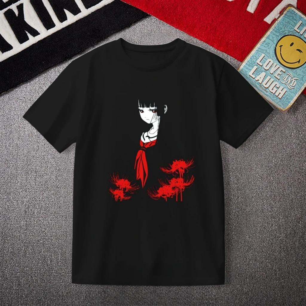 Anime Hell Girl Short-sleeved T-shirt Unisex Summer Short Sleeve Fashion Brand Tee Luxury Casual Vintage Retro Tops