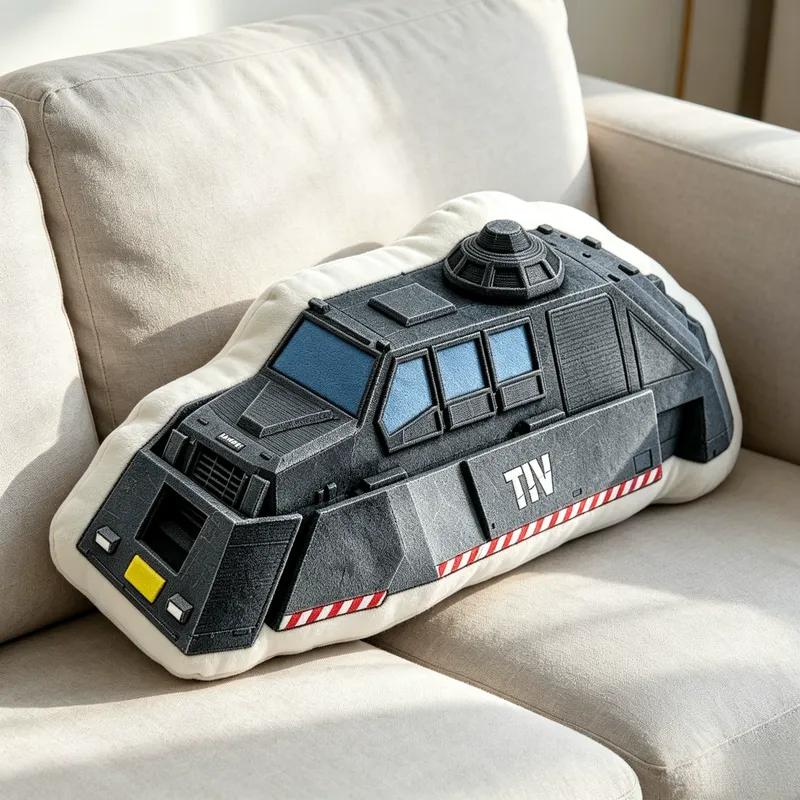  Tiv2 Tornado Intercept Vehicle 2 Static Model Plush Cushion Pillow Collectible Desk Decor Gift For Sci-Fi Vehicle Fans