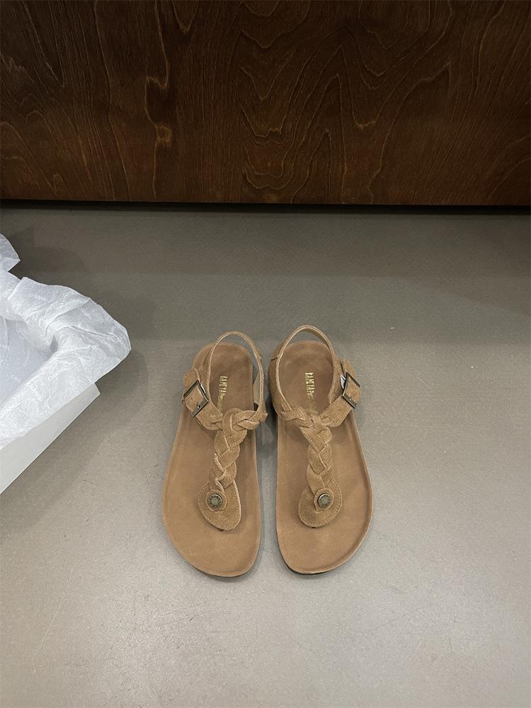 

Niche retro casual toe sandals women s summer wear 2025 new Mori women s versatile matte casual sandals 40