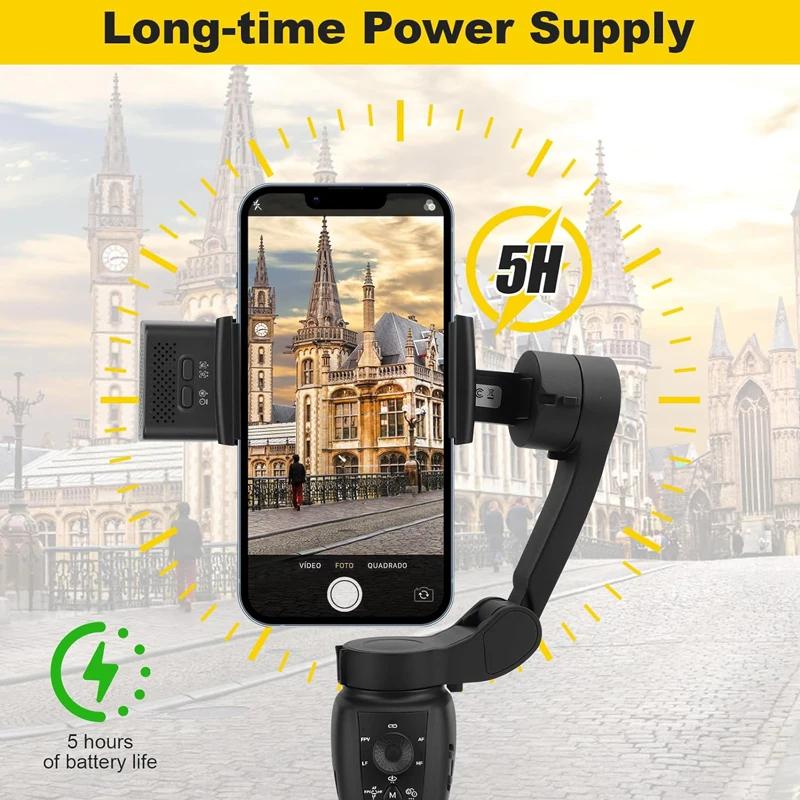For F12 3-Achsen-Gimbal-Stabilisator Für Mobiltelefone Mit Tracking-Aufnahme, Handy-Stabilisator, Selfie-Stick-Stativ