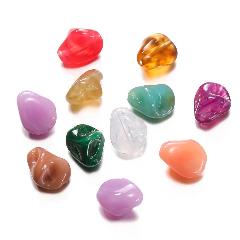 Acrylic Irregular Polygon Beads for DIY Phone Chains and Handmade Accessories