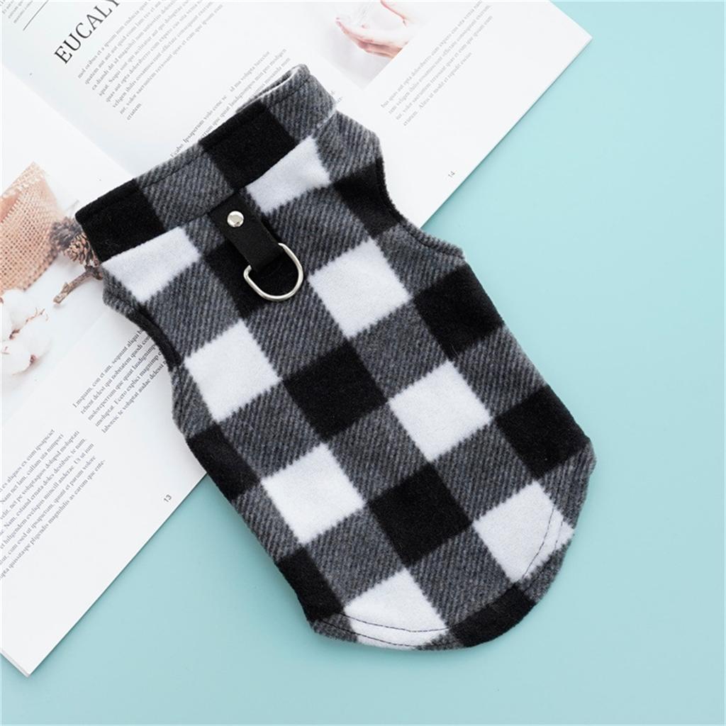 Pet Clothing Winter Fleece Plaid Vest