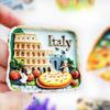Itálie Samolepky na ledničku Benátky Cestovní suvenýry Řím Pizzy Magnetky na ledničku Domácí dekorace Svatby Dárky