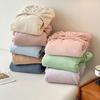 Autumn and Winter A-Class Milk Velvet Bed Sheet Solid Warm Cozy Mattress Protective Cover Bed Linen Protector Fitted Sheet Winter Keep Warm