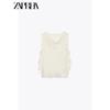 Zaprha 2025 New Arrival French Style Beautiful Blouse Creasing Effect Draped Collar Sleeveless Short Shirt Women 3666801