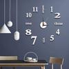 Silent Digital Wall Clock DIY Hanging Watch Simple Mute Clock  Bedroom