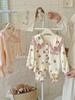 Mori Style Girl's Pajamas: Early Autumn 2025 Lace Peter Pan Collar Set