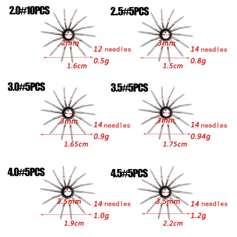 1 Set Of Fishing Hook 12/14 Needles Stainless Steel Squid Hook Fishing Accessories