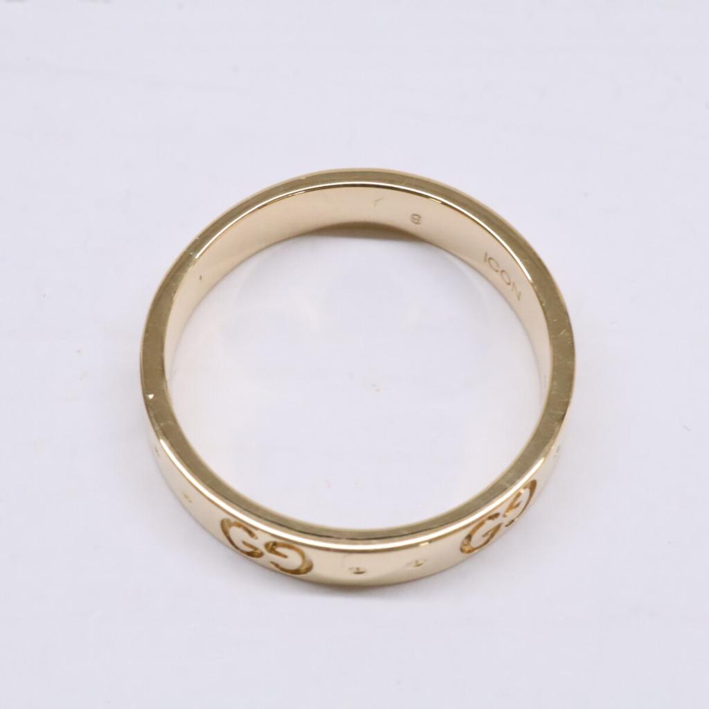 GUCCI Finished K18 GG Icon Slim Ring ring Yellow GoldUsed
