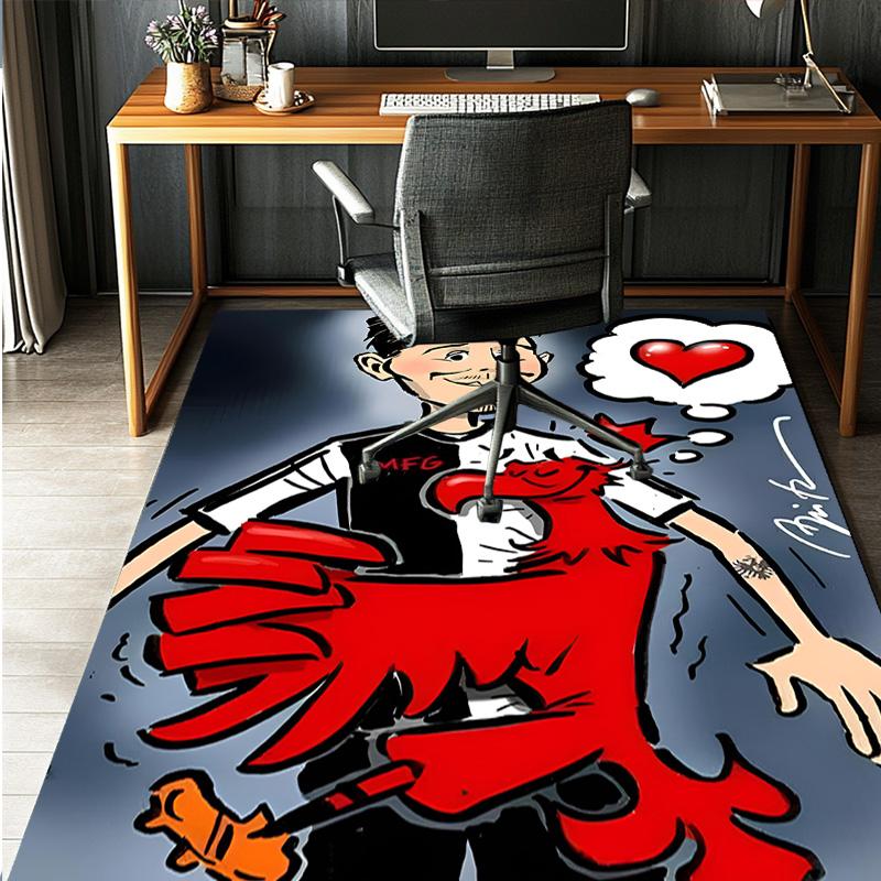 Eintracht Frankfurt Pattern Rug, Indoor/Outdoor Mat, for Picnic, Gameroom, Bedroom, Office, Living Room, Home Decor Carpet, Birthday Gift