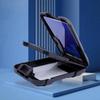Diebstahlsichere Kartenhülle, minimalistisches Portemonnaie aus Aluminium, Clip-on-Etui für Bargeld, Kreditkarten und Visitenkarten, Schwarz