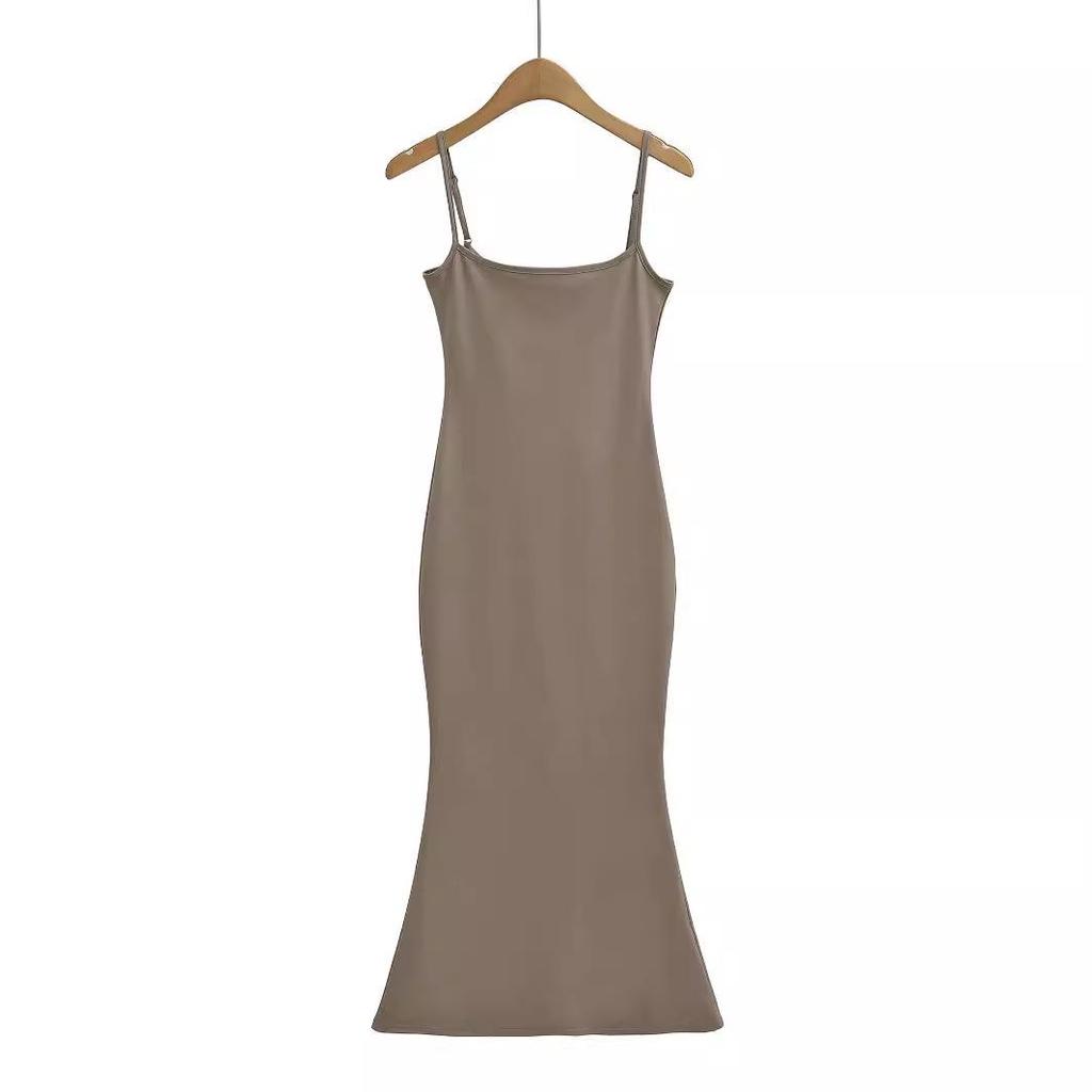 Šaty se sukní typu rybí ocas s tekutým povrchem - Léto 2024, Slim & Elastické boky, Styl americké horké dívky