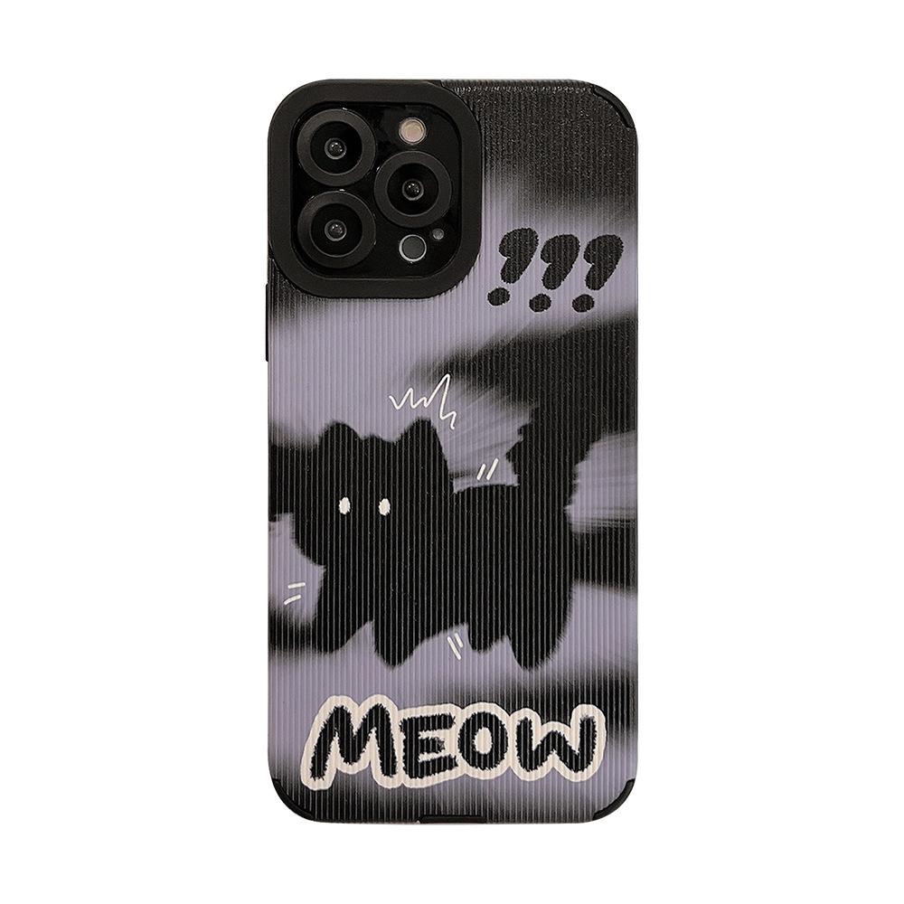 Black Rabbit 2023 New Silicone Learther Soft Cute Ins Cover For Iphone 13 12 Promax 14 11 Pro Max Plus Xsmax Xr X Phone Case