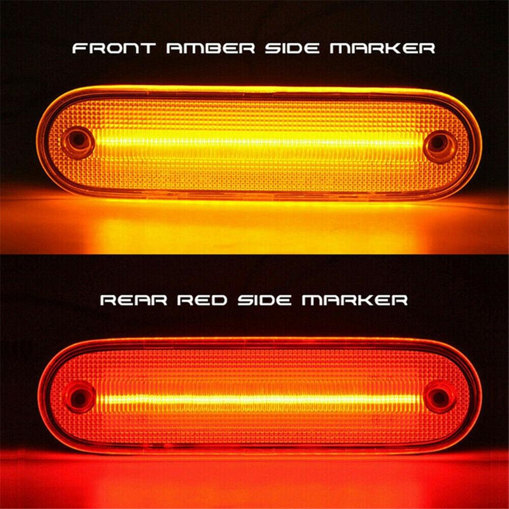 For 1990-1997 Mazda Miata 1999-05 Mazda MX-5 LED Side Marker Lights Smoked Lens