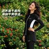 Womens UV Protection Rash Guard Set Long Sleeve Swimwear Quick Dry Snorkeling Surfing Wetsuit Two Piece