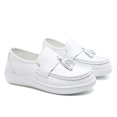 Krankenschuhe Damen Frühling Weichsohlige Atmungsaktive Flachsohlige Weiße Medizinschuhe Vielseitige Damenschuhe Kleine Weiße Schuhe