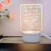Modern creative LED desk lamp with erasable writing board and pen - used for home, room, wedding, Christmas, holiday decoration
