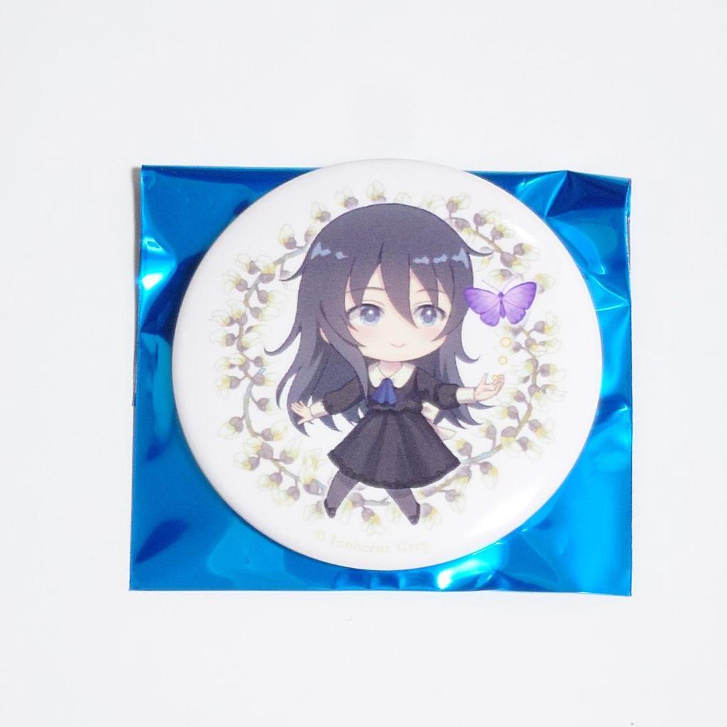 [USED] FLOWERS Innocent Grey Gallery Exhibition Admission Bonus Badge Maquia