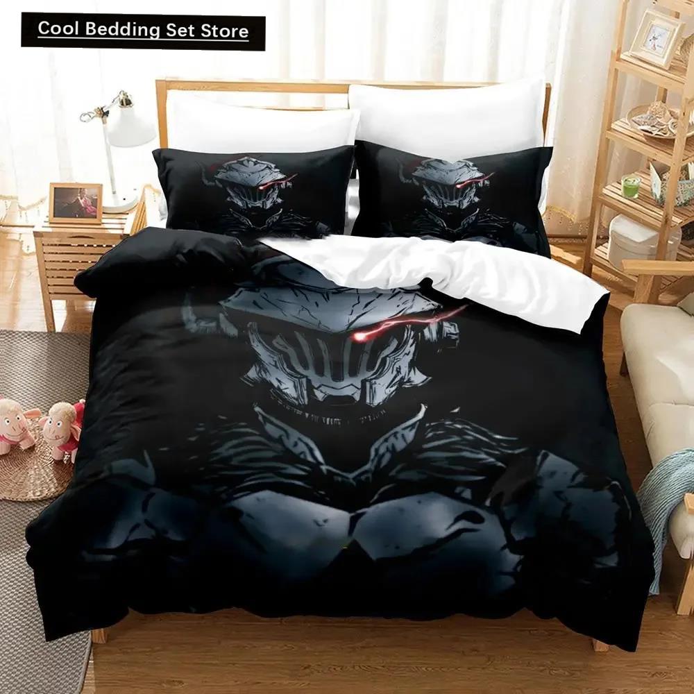 3D Anime Goblin Slayer Bedding Set Duvet Cover Bed Set Quilt Cover Pillowcase Comforter King Queen Size Boys Adult Bedding Set