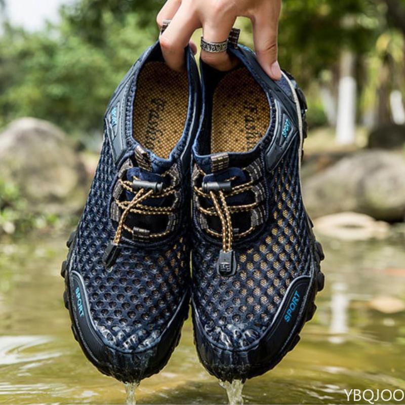 Moda Estiva Traspiranti Scarpe da Wading per Uomo Sport e Tempo Libero Tendenza Corsa Fondo Piatto Scarpe Sportive da Alpinismo