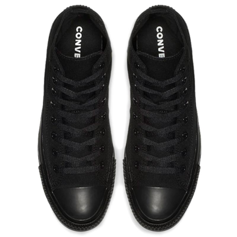 Converse Chuck Taylor All Star Mono Canvas Hi Comfortable Simple High-top Canvas Shoes Unisex Black